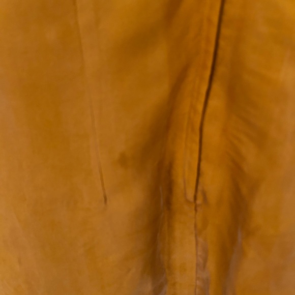 Vintage Forenza Golden Brown Mustard Mini Wrap Dress 100% silk sz 8 - Picture 7 of 10